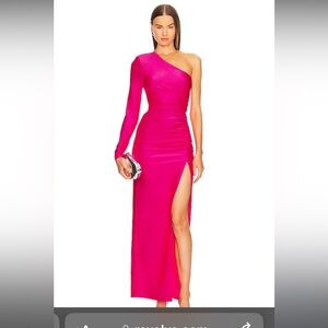 X Revolve Gillum Maxi in Hot Pink Gown